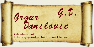 Grgur Danilović vizit kartica